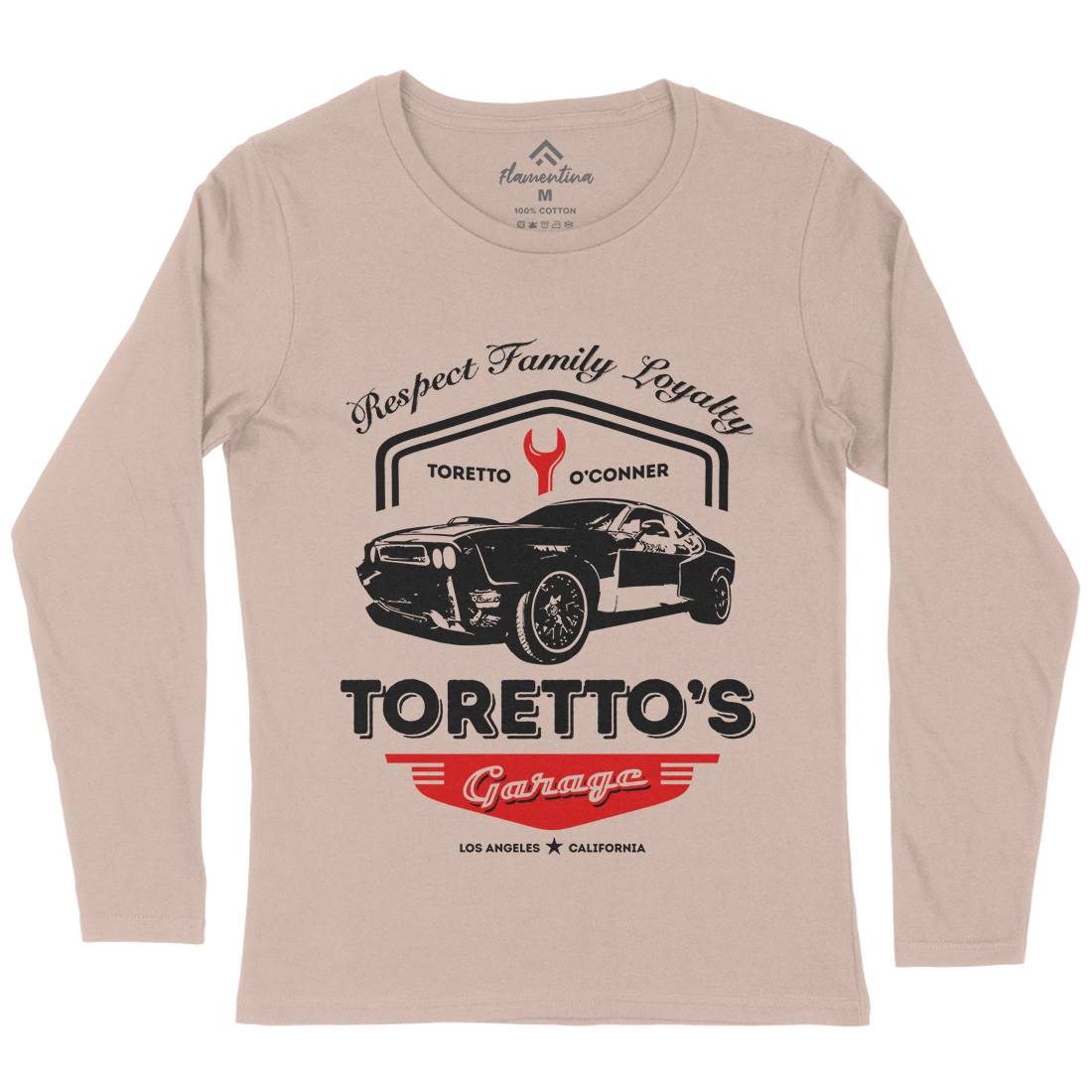 Torettos Garage Womens Long Sleeve T-Shirt Cars D240
