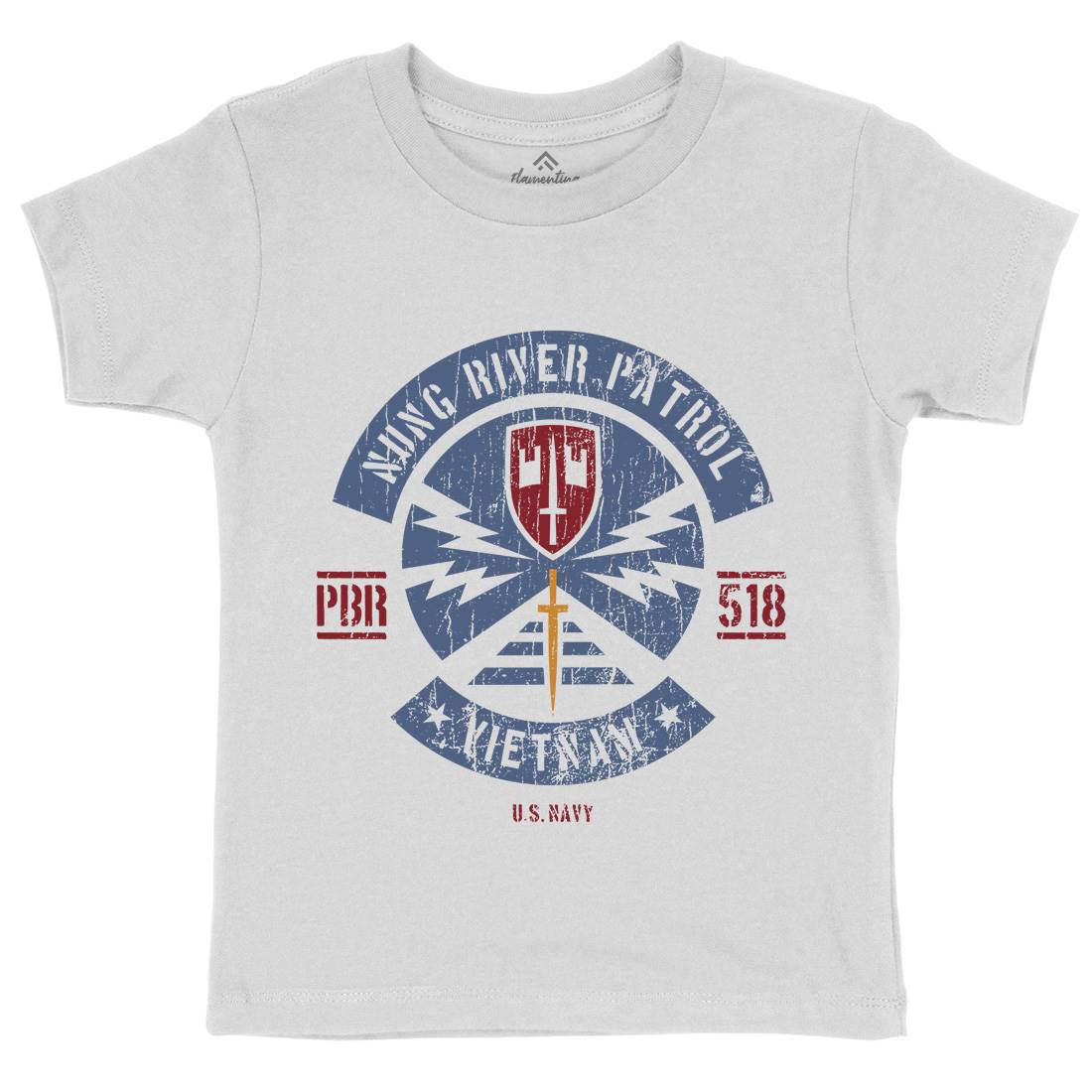 Nung River Patrol Kids Crew Neck T-Shirt Army D241