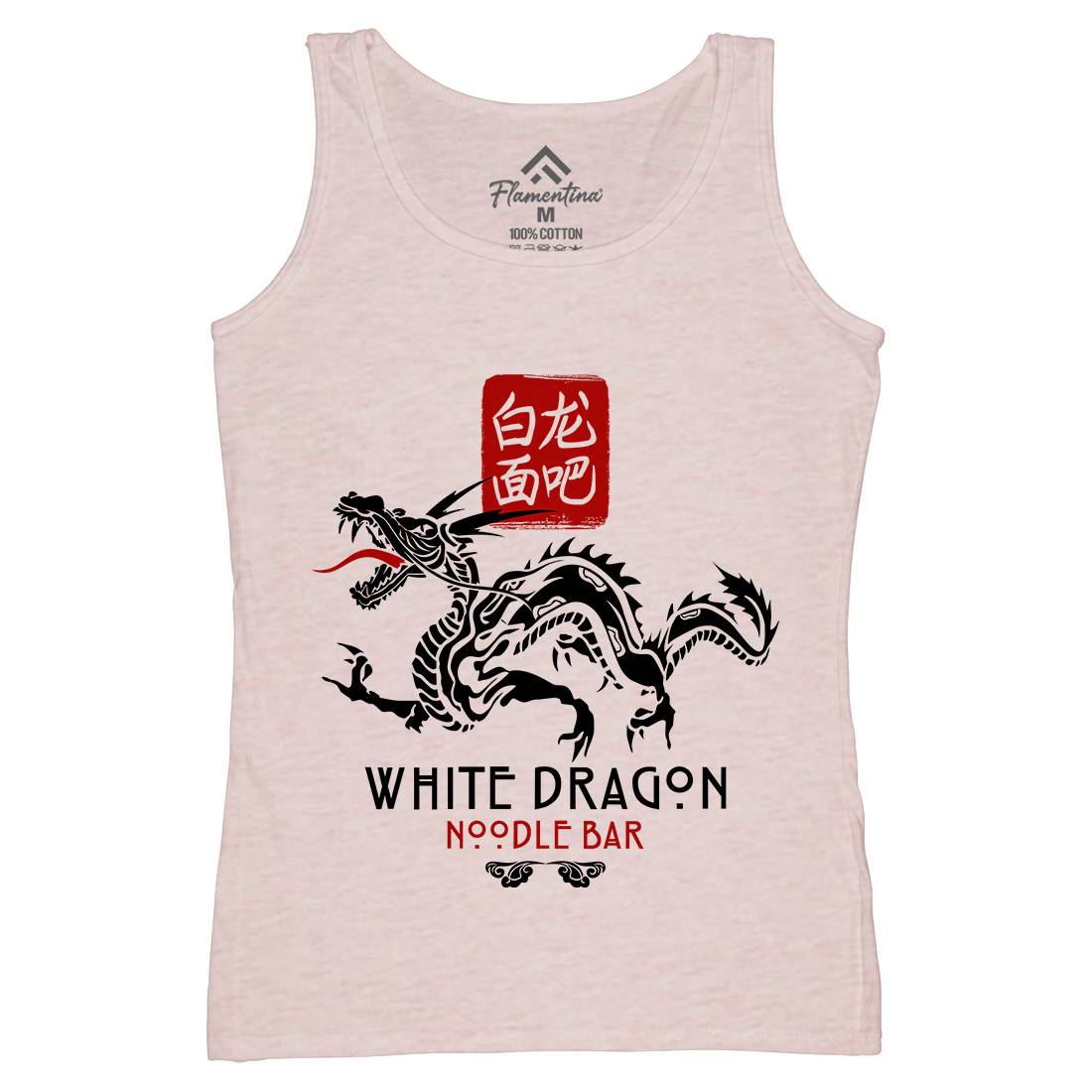 White Dragon Noodle Bar Womens Organic Tank Top Vest Space D242