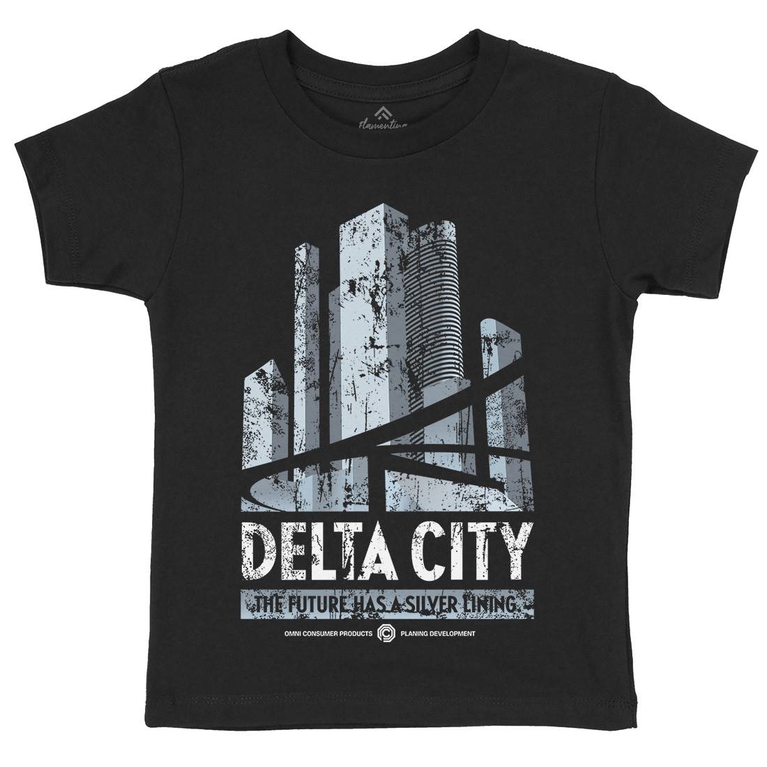 Delta City Kids Crew Neck T-Shirt Space D243