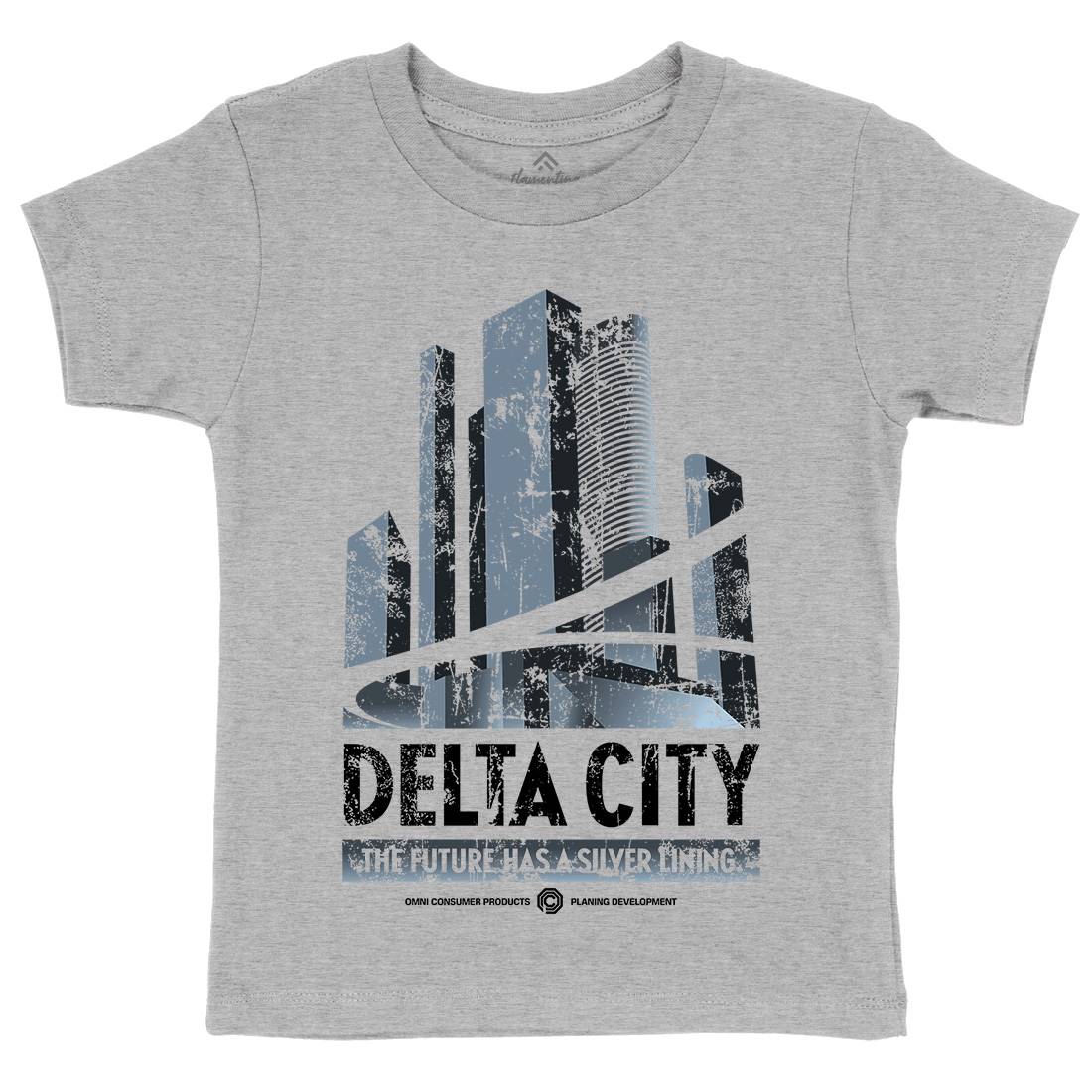 Delta City Kids Crew Neck T-Shirt Space D243