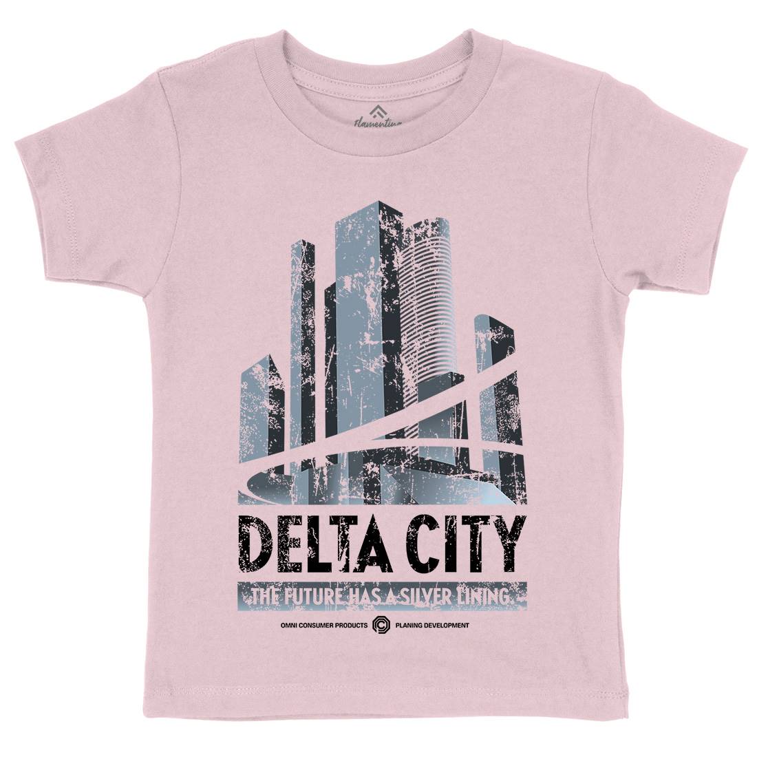 Delta City Kids Organic Crew Neck T-Shirt Space D243