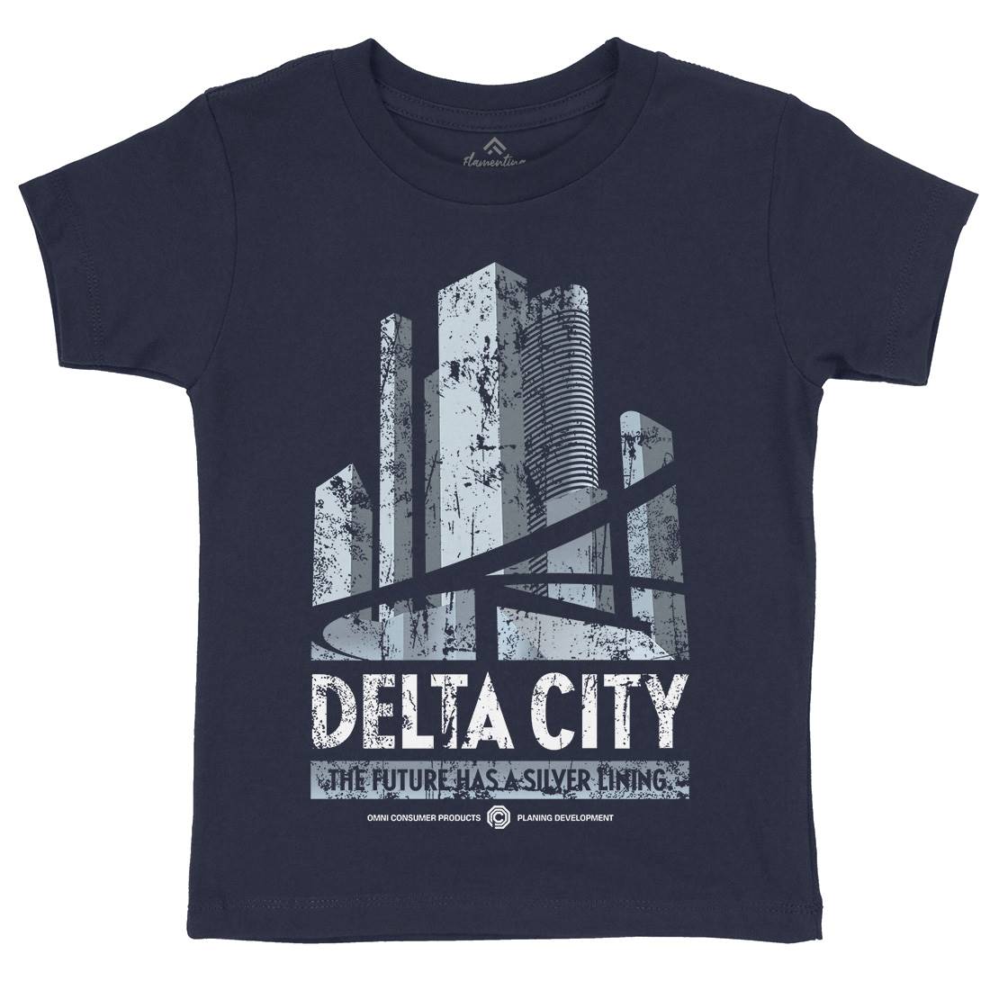 Delta City Kids Organic Crew Neck T-Shirt Space D243