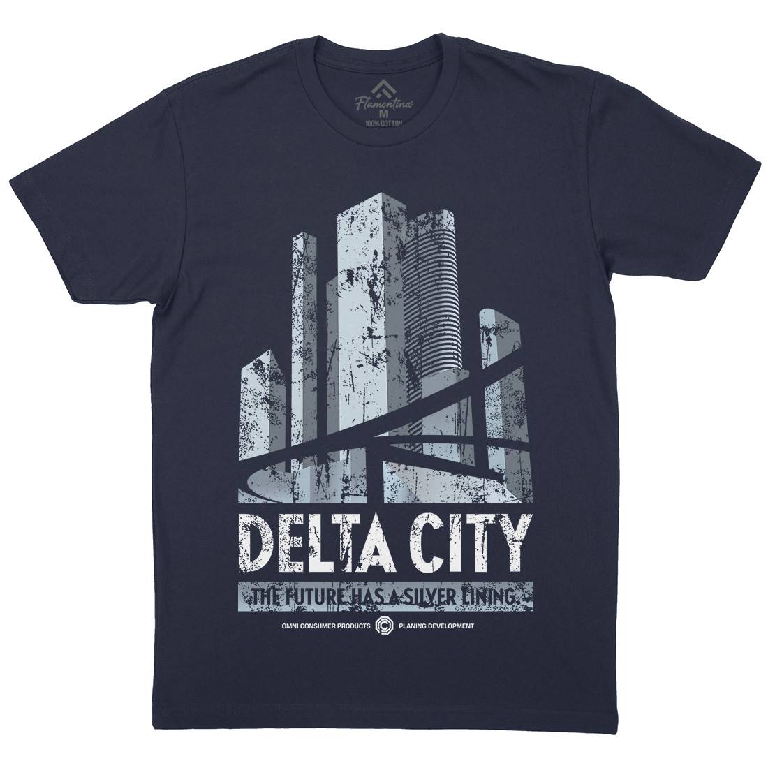 Delta City Mens Crew Neck T-Shirt Space D243