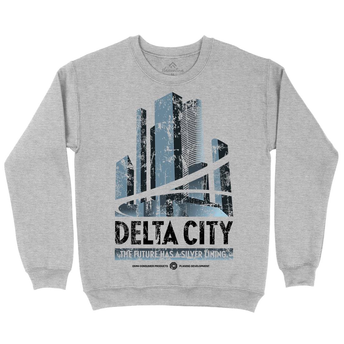 Delta City Mens Crew Neck Sweatshirt Space D243