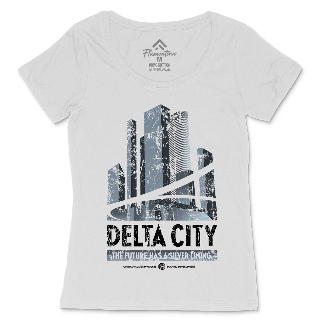 Delta City Womens Scoop Neck T-Shirt Space D243