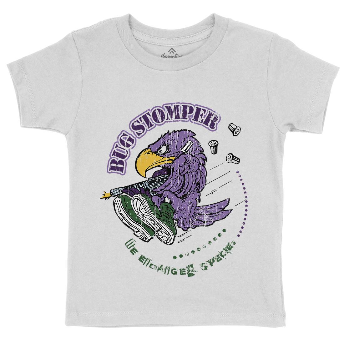 Bug Stomper Kids Crew Neck T-Shirt Space D244