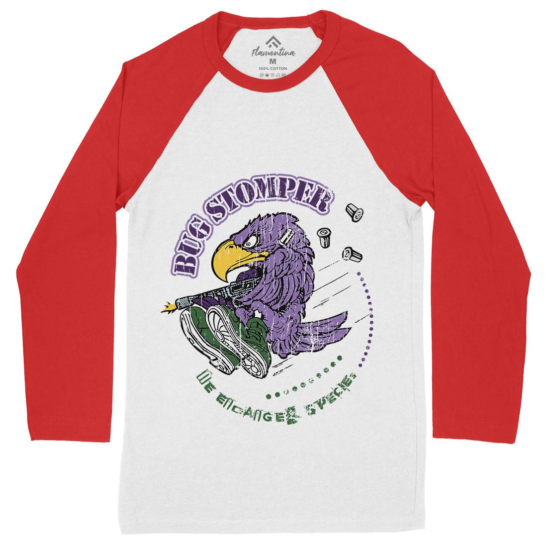 Bug Stomper Mens Long Sleeve Baseball T-Shirt Space D244