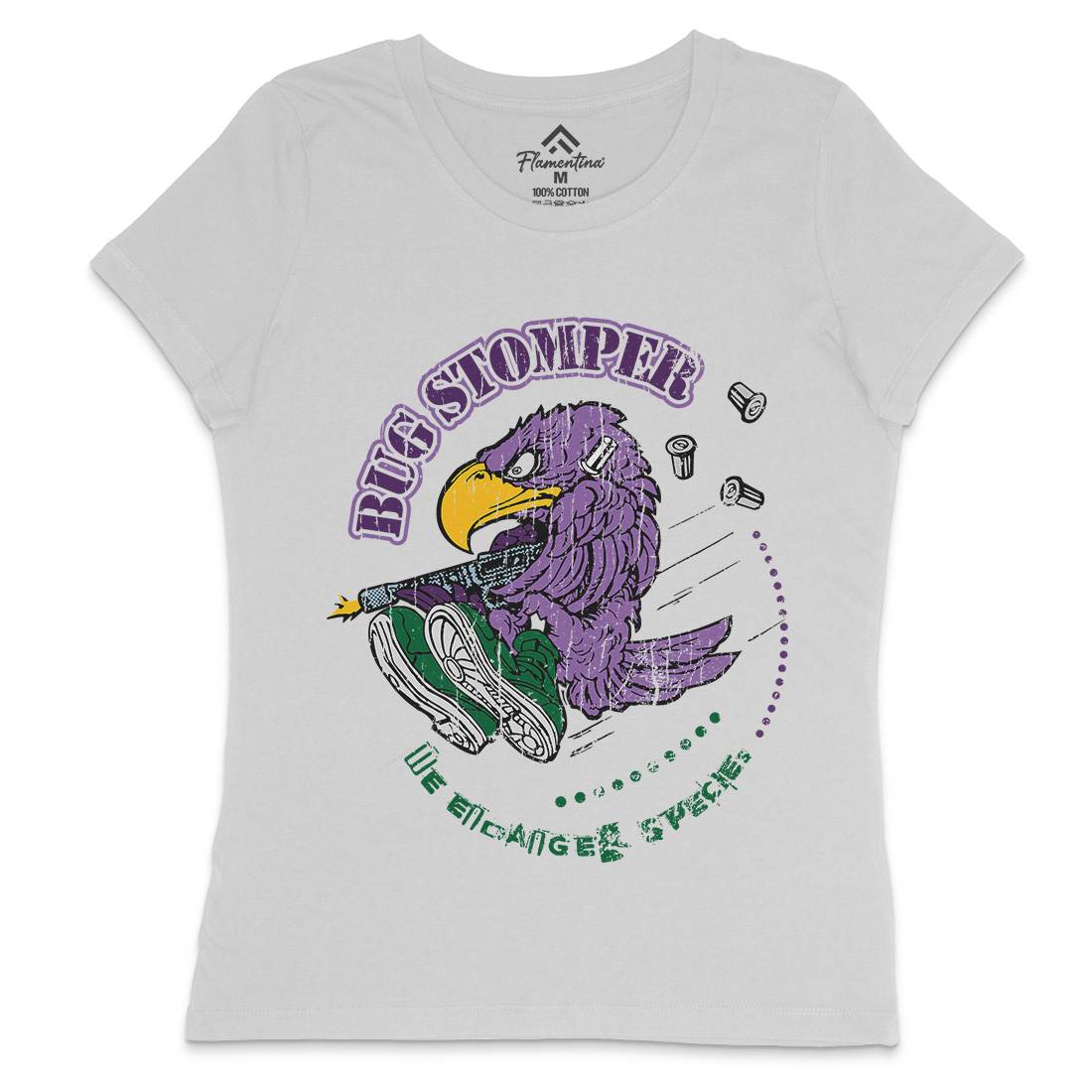 Bug Stomper Womens Crew Neck T-Shirt Space D244