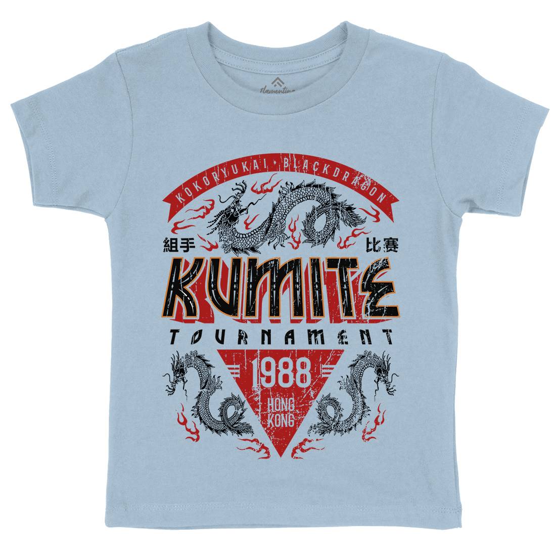 Kumite Tournament Kids Organic Crew Neck T-Shirt Sport D245