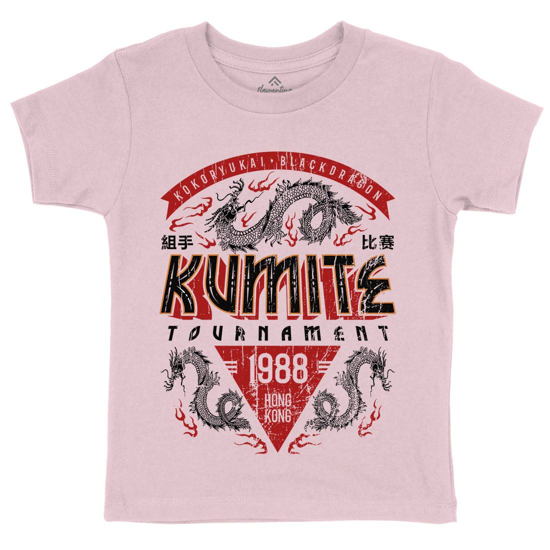Kumite Tournament Kids Organic Crew Neck T-Shirt Sport D245