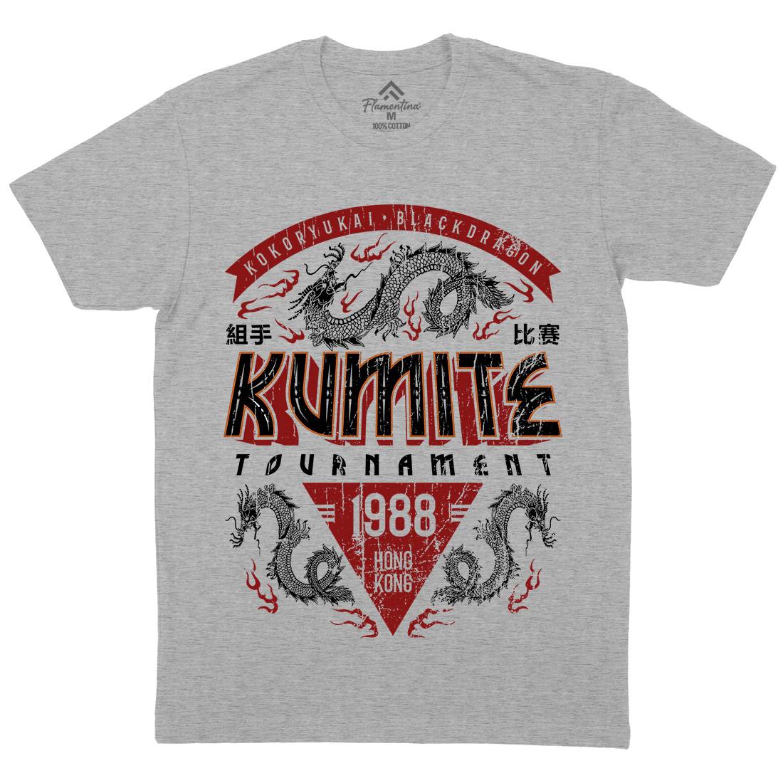 Kumite Tournament Mens Organic Crew Neck T-Shirt Sport D245