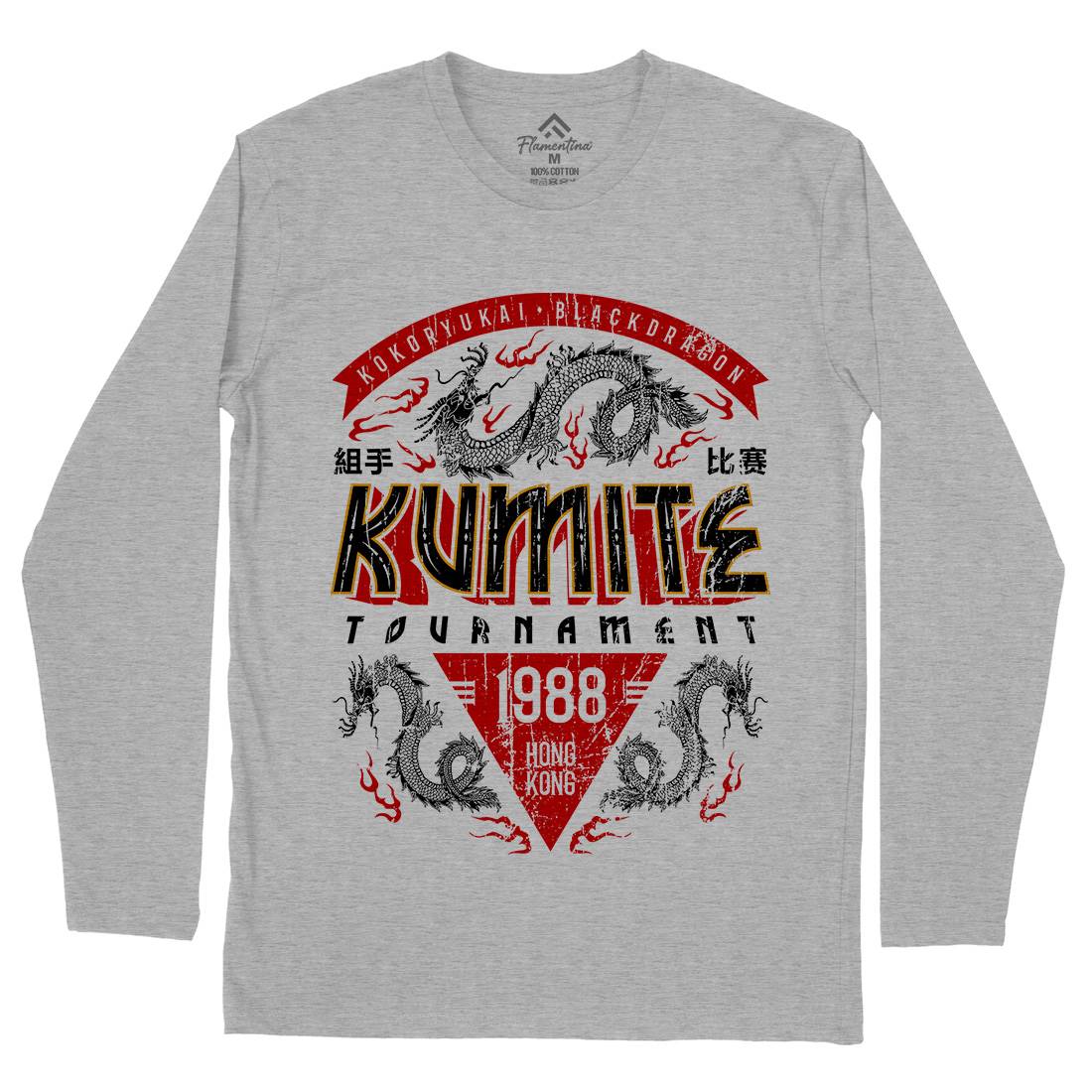 Kumite Tournament Mens Long Sleeve T-Shirt Sport D245