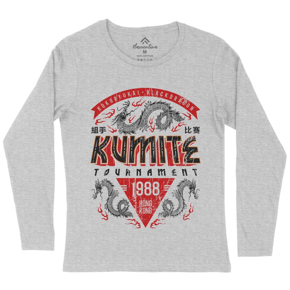 Kumite Tournament Womens Long Sleeve T-Shirt Sport D245