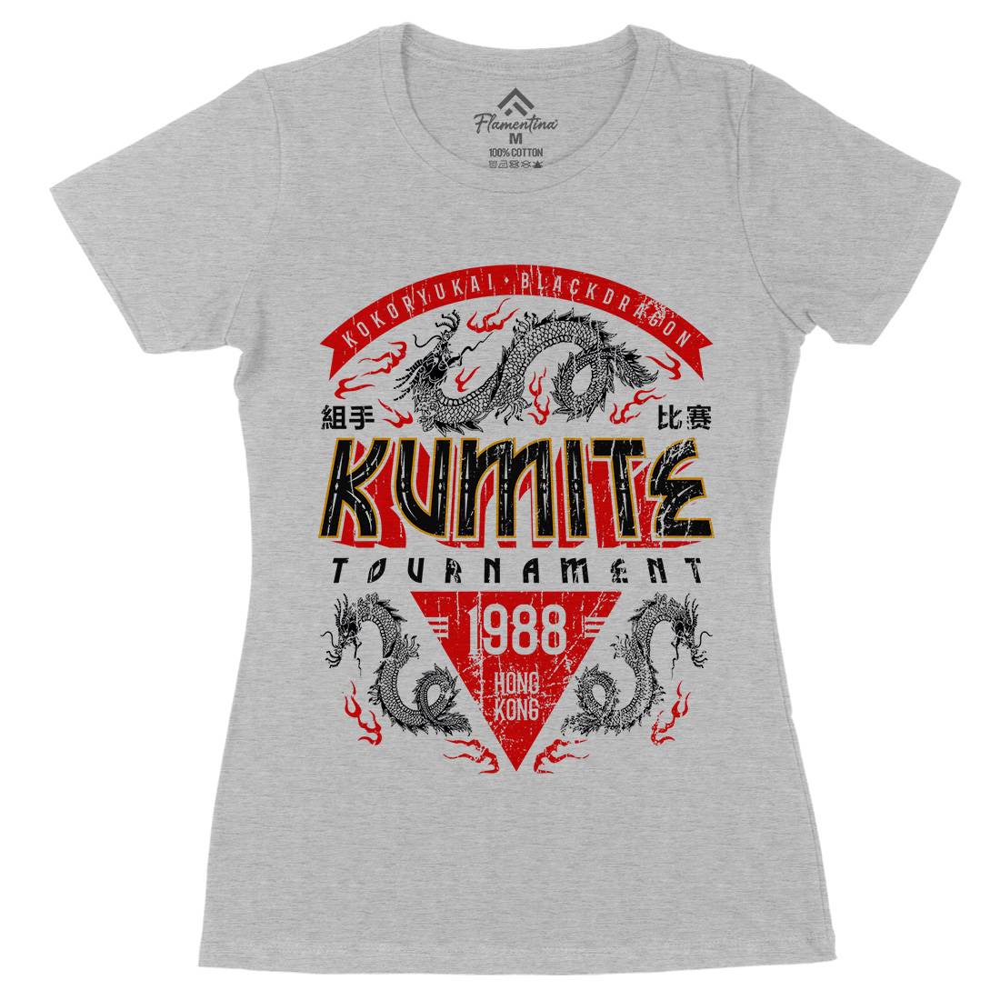 Kumite Tournament Womens Organic Crew Neck T-Shirt Sport D245