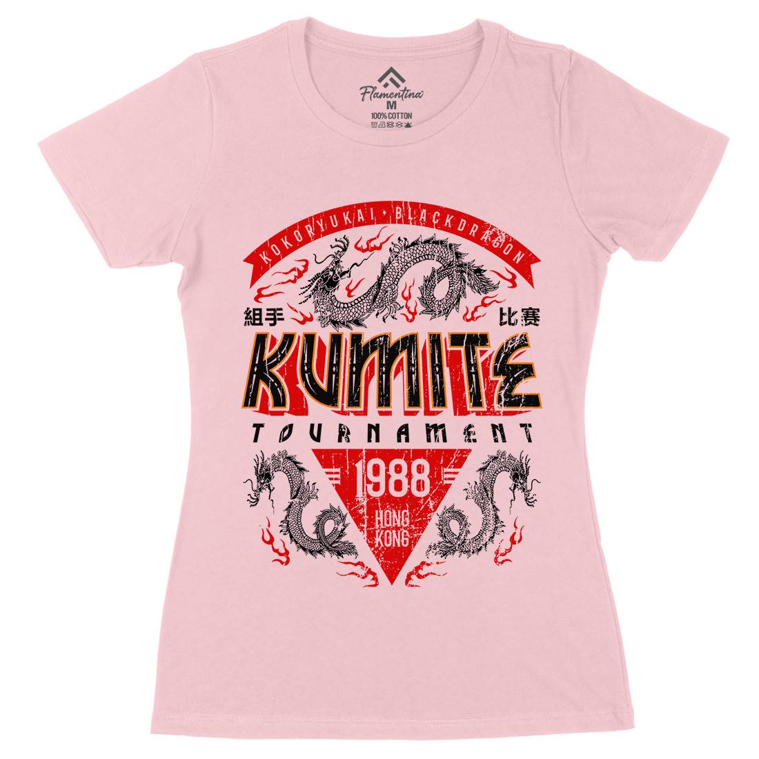 Kumite Tournament Womens Organic Crew Neck T-Shirt Sport D245