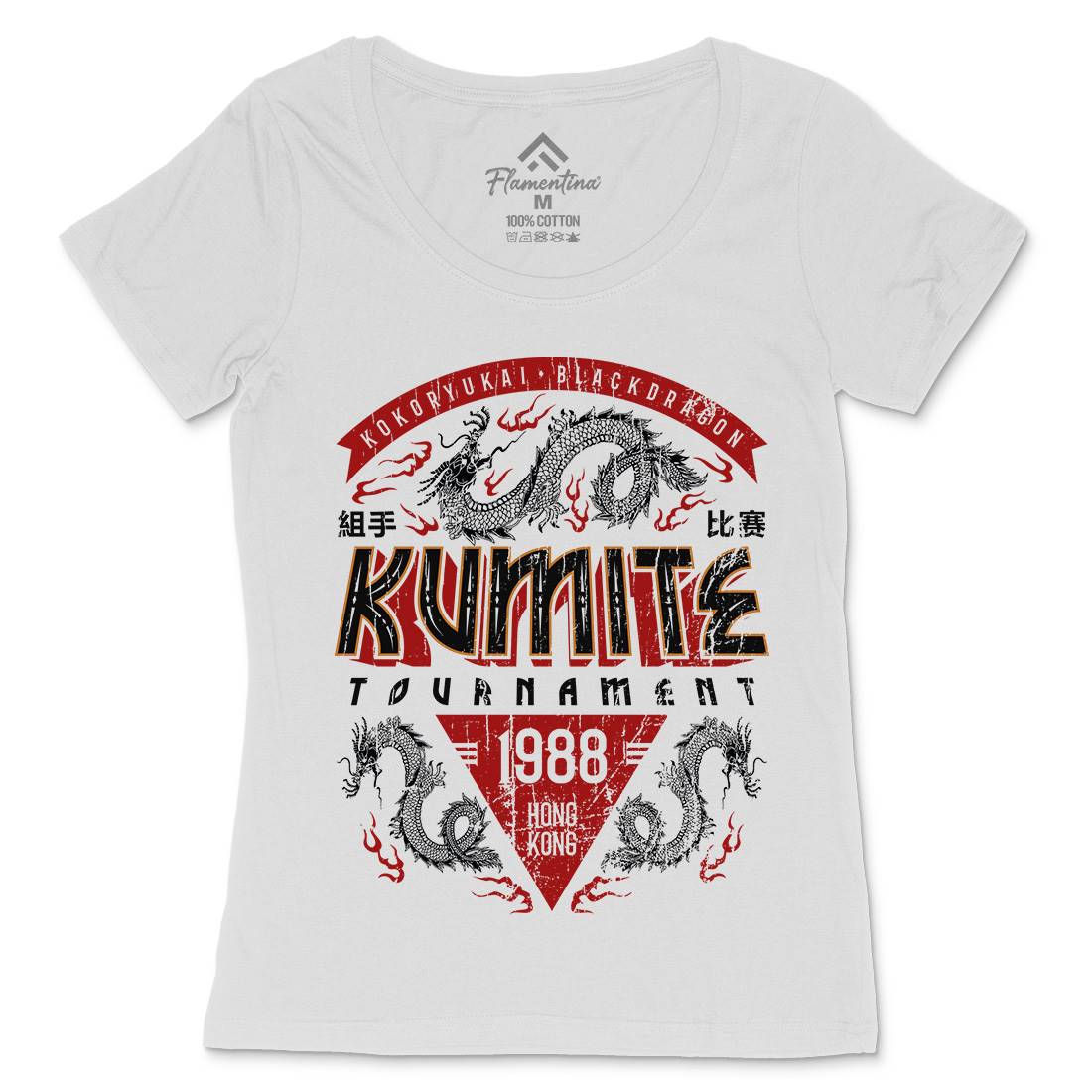 Kumite Tournament Womens Scoop Neck T-Shirt Sport D245