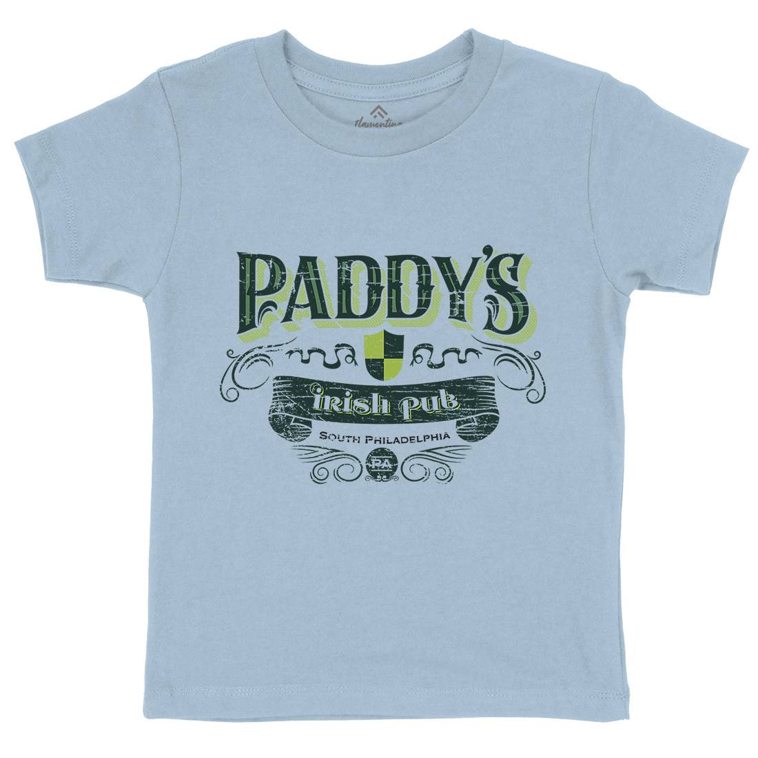 Paddys Irish Pub Kids Organic Crew Neck T-Shirt Drinks D246