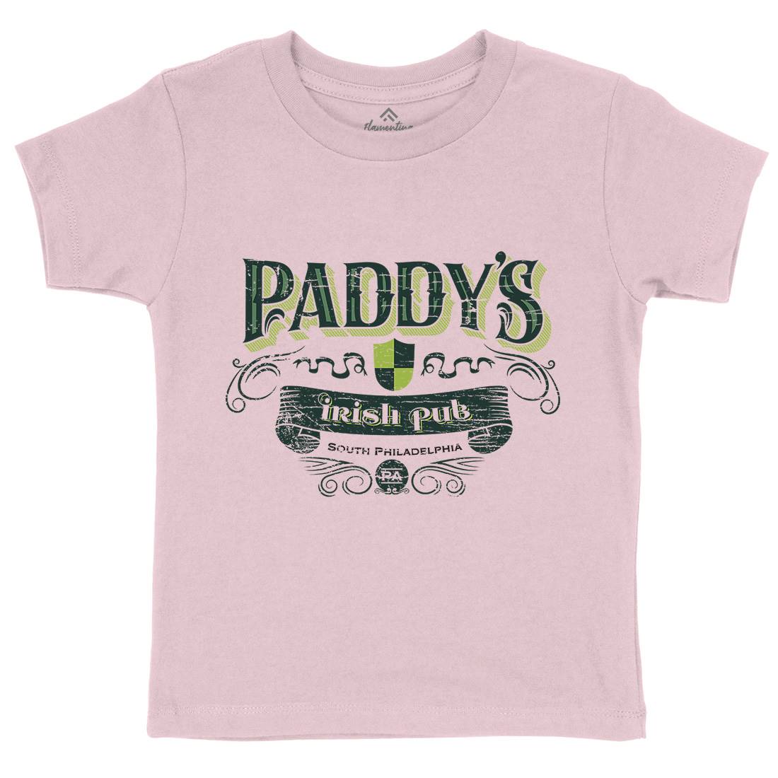 Paddys Irish Pub Kids Organic Crew Neck T-Shirt Drinks D246