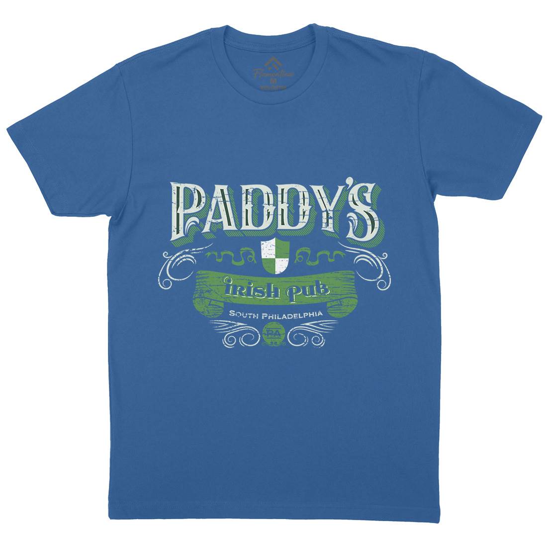 Paddys Irish Pub Mens Organic Crew Neck T-Shirt Drinks D246