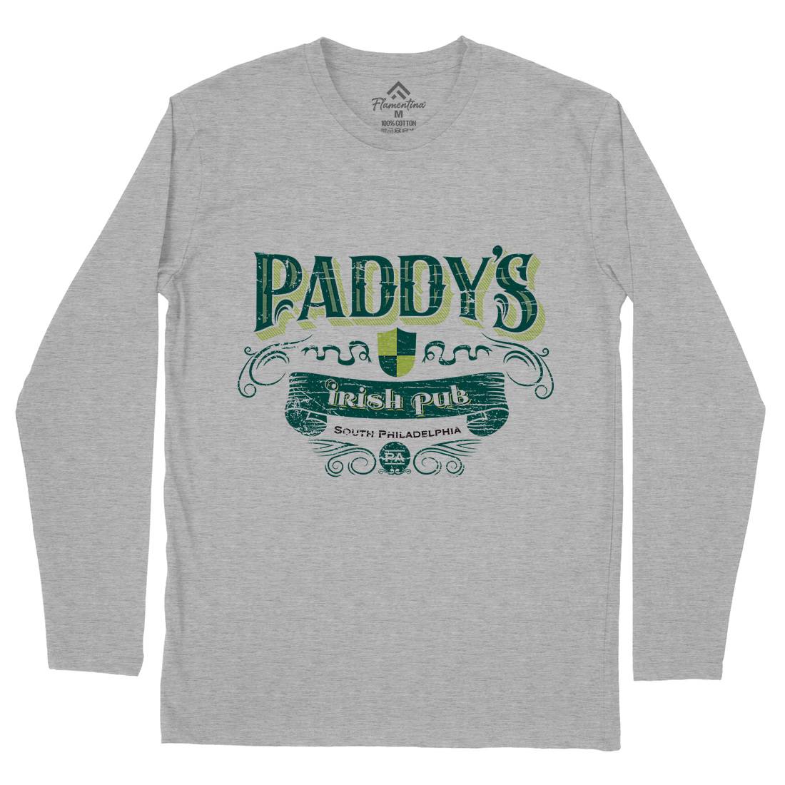 Paddys Irish Pub Mens Long Sleeve T-Shirt Drinks D246
