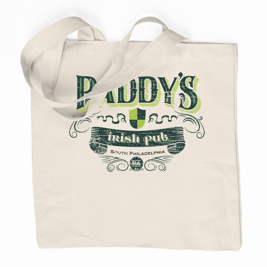 Paddys Irish Pub Organic Premium Cotton Tote Bag Drinks D246
