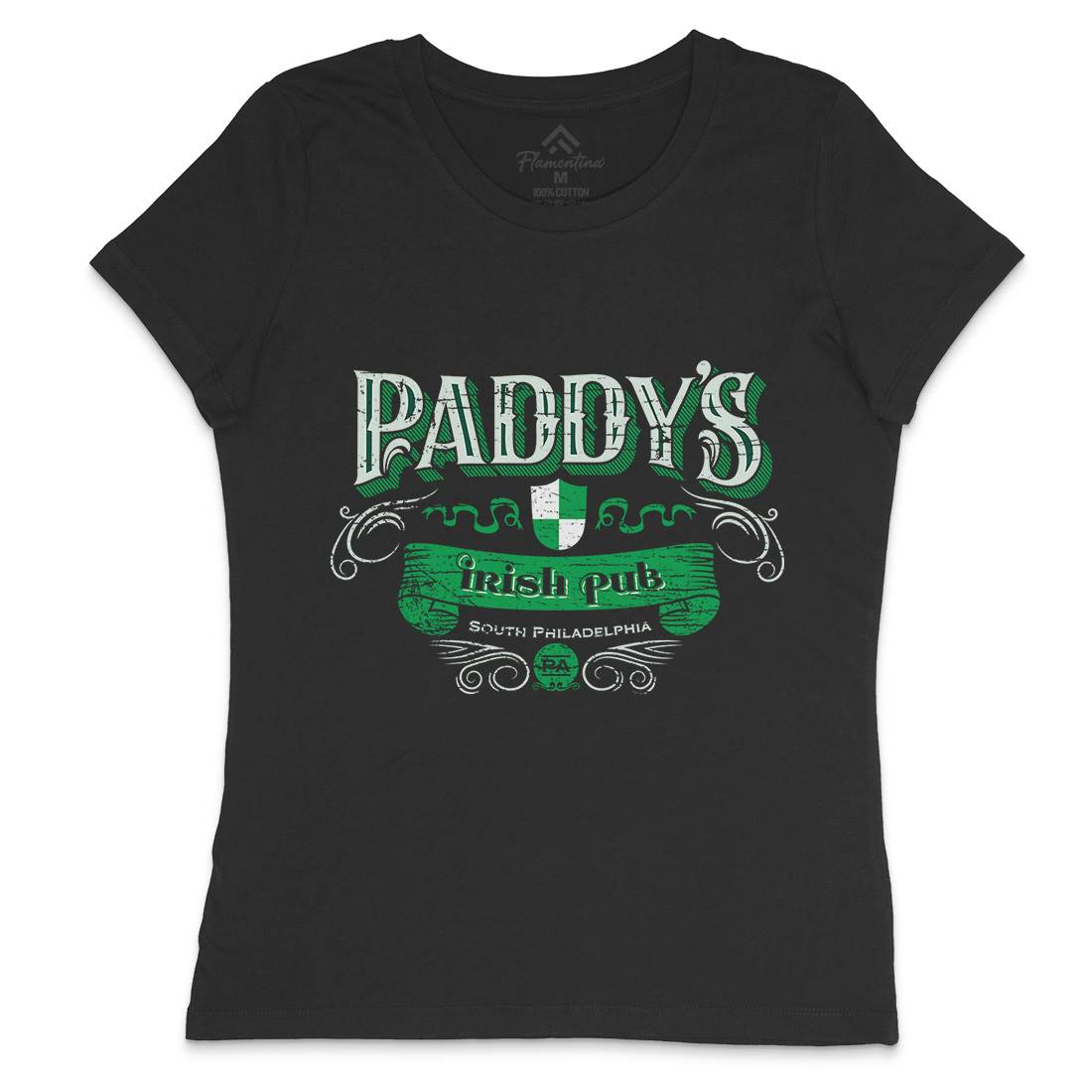 Paddys Irish Pub Womens Crew Neck T-Shirt Drinks D246