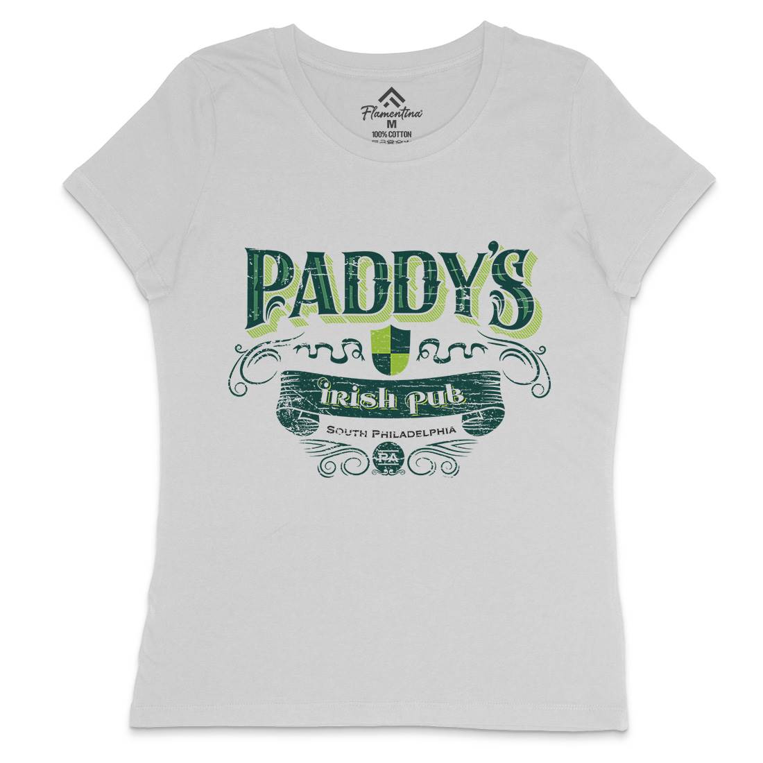 Paddys Irish Pub Womens Crew Neck T-Shirt Drinks D246