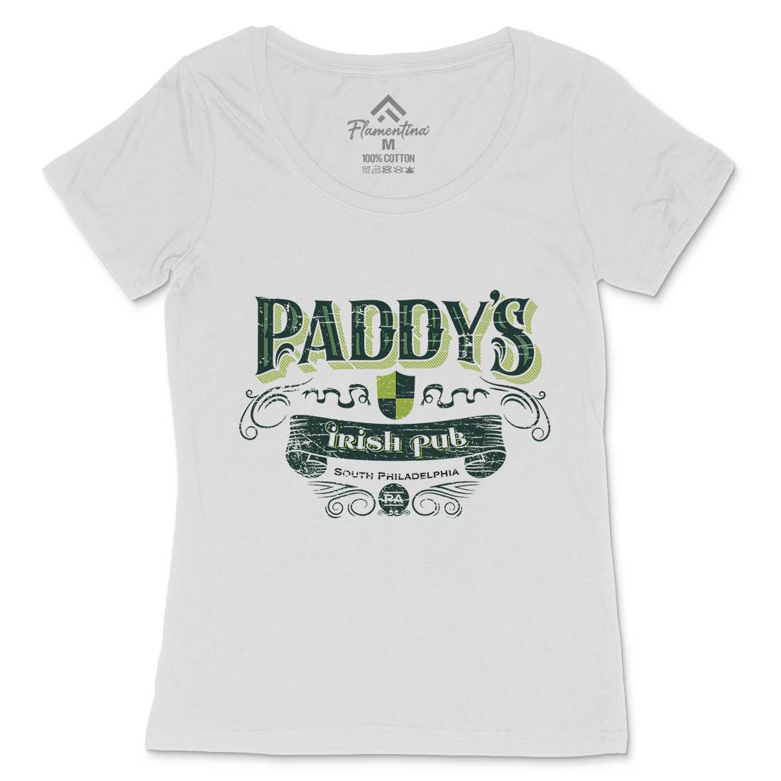 Paddys Irish Pub Womens Scoop Neck T-Shirt Drinks D246