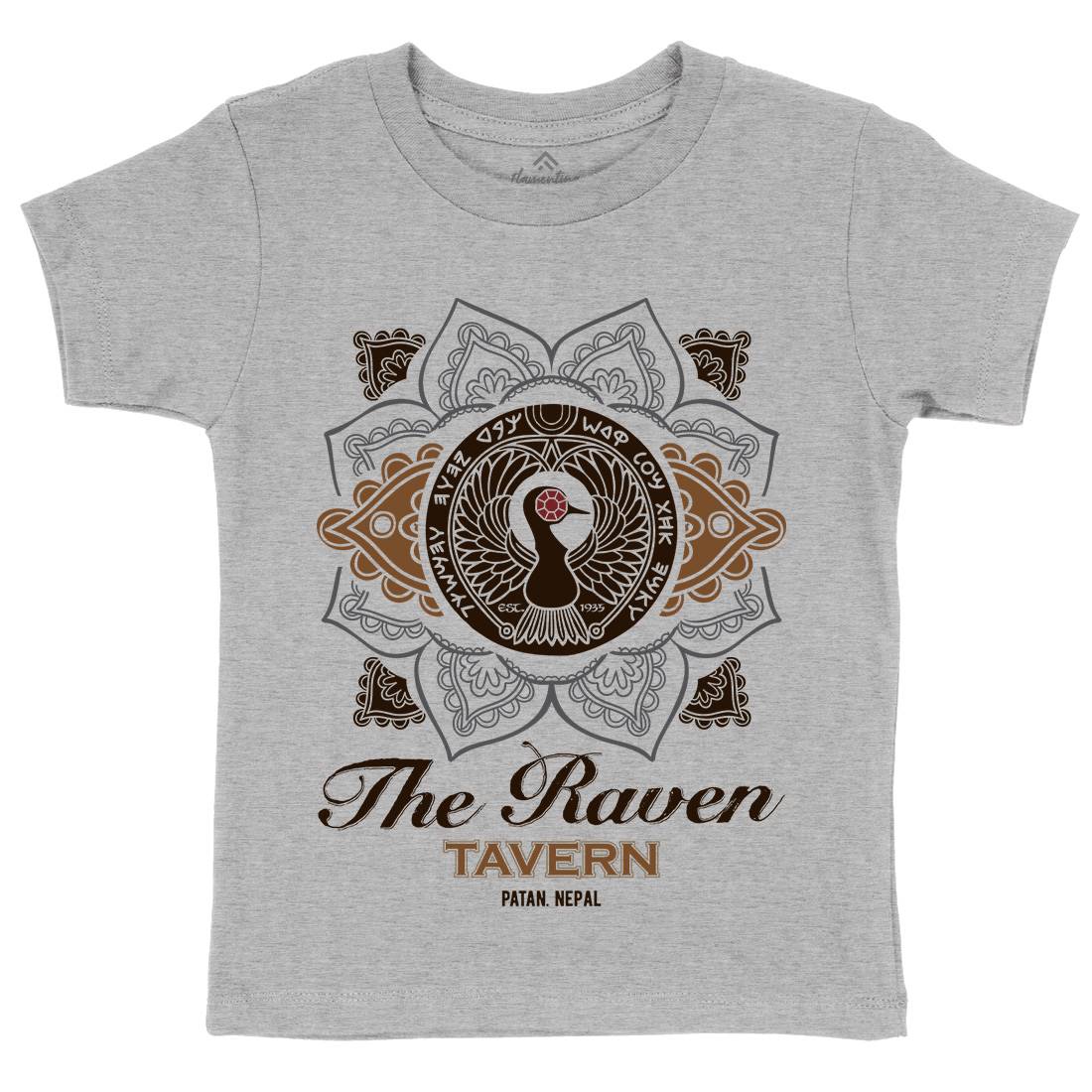 Raven Tavern Kids Crew Neck T-Shirt Drinks D247