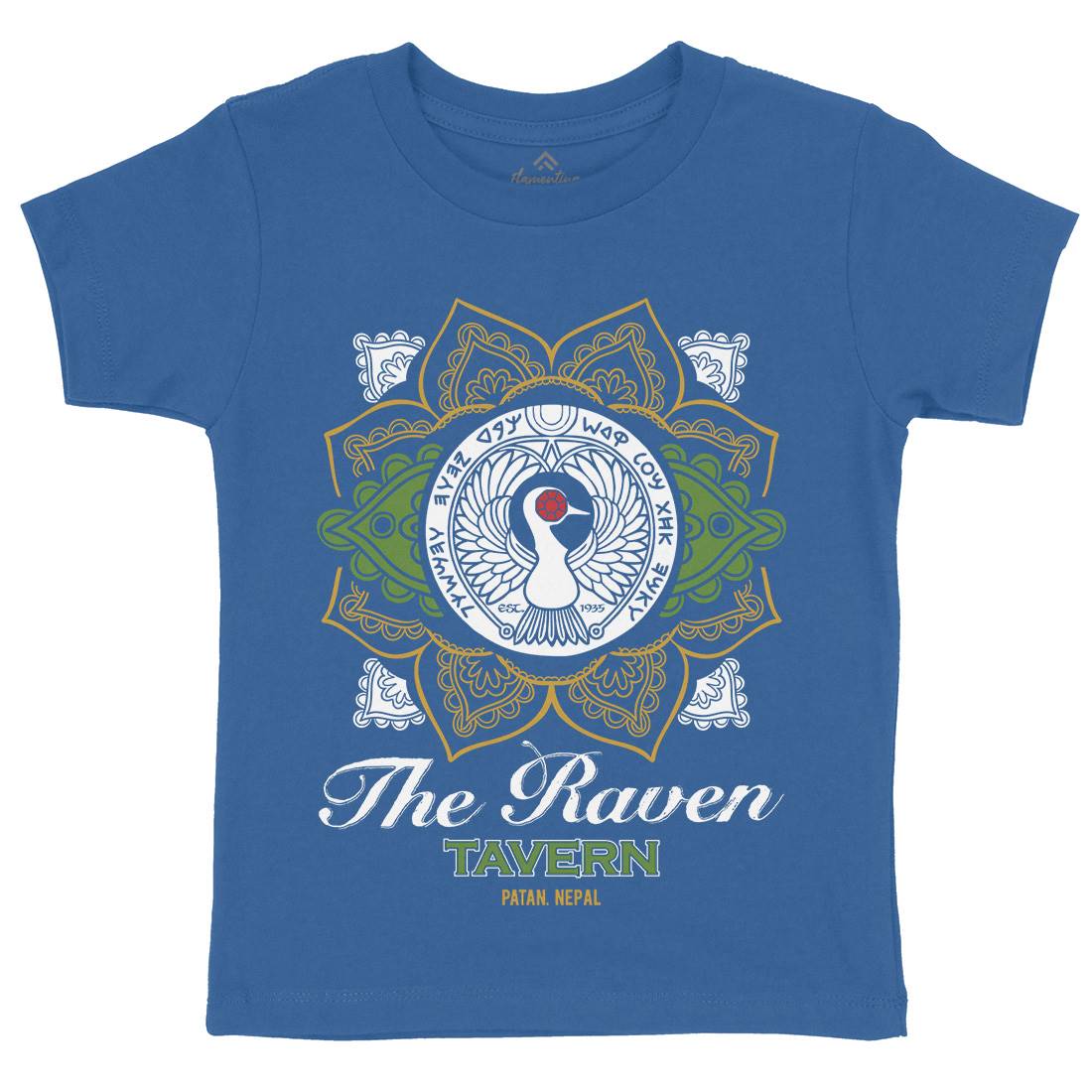 Raven Tavern Kids Crew Neck T-Shirt Drinks D247
