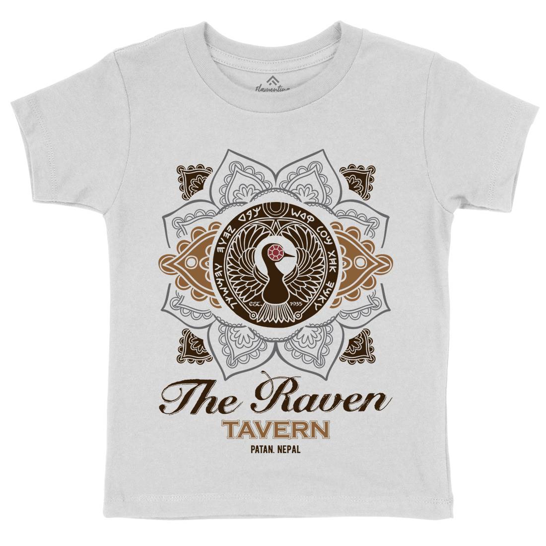 Raven Tavern Kids Organic Crew Neck T-Shirt Drinks D247