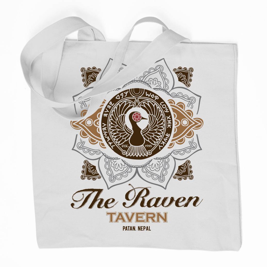 Raven Tavern Organic Premium Cotton Tote Bag Drinks D247