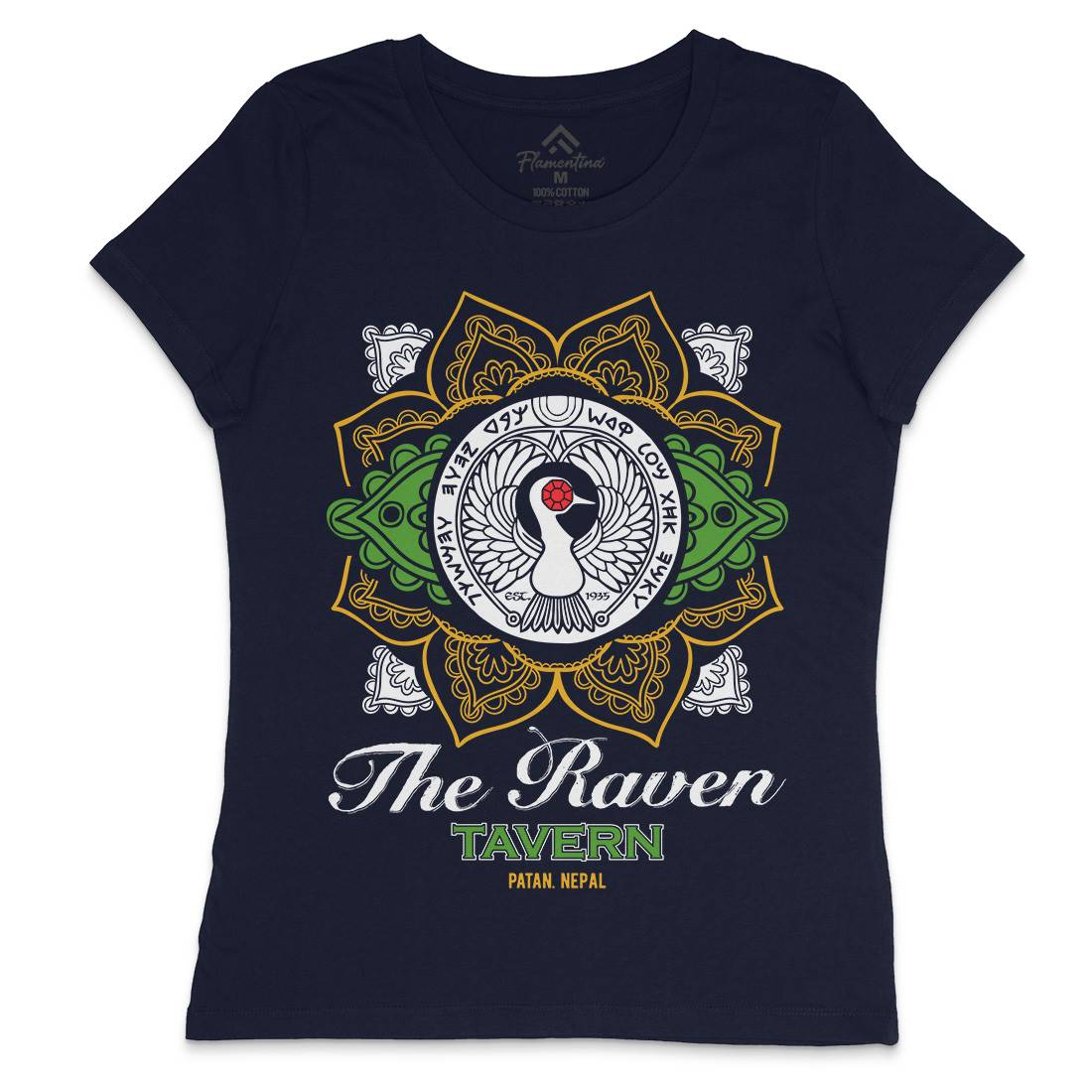 Raven Tavern Womens Crew Neck T-Shirt Drinks D247