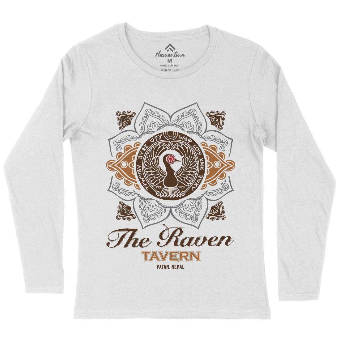 Raven Tavern Womens Long Sleeve T-Shirt Drinks D247