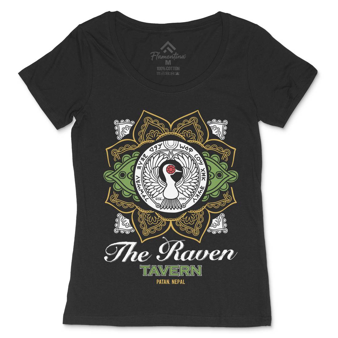Raven Tavern Womens Scoop Neck T-Shirt Drinks D247