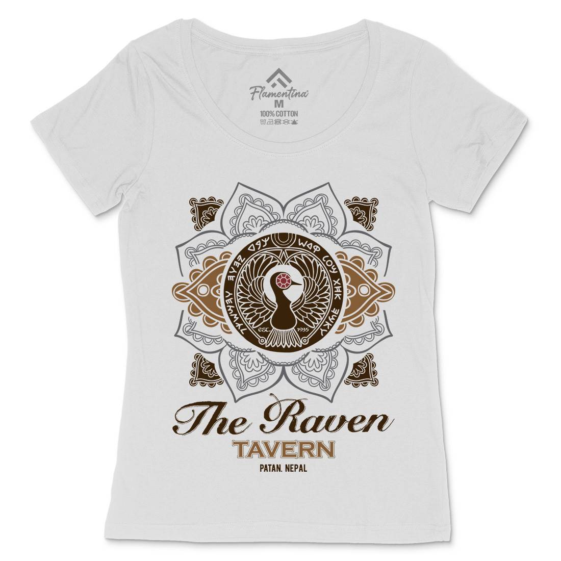 Raven Tavern Womens Scoop Neck T-Shirt Drinks D247