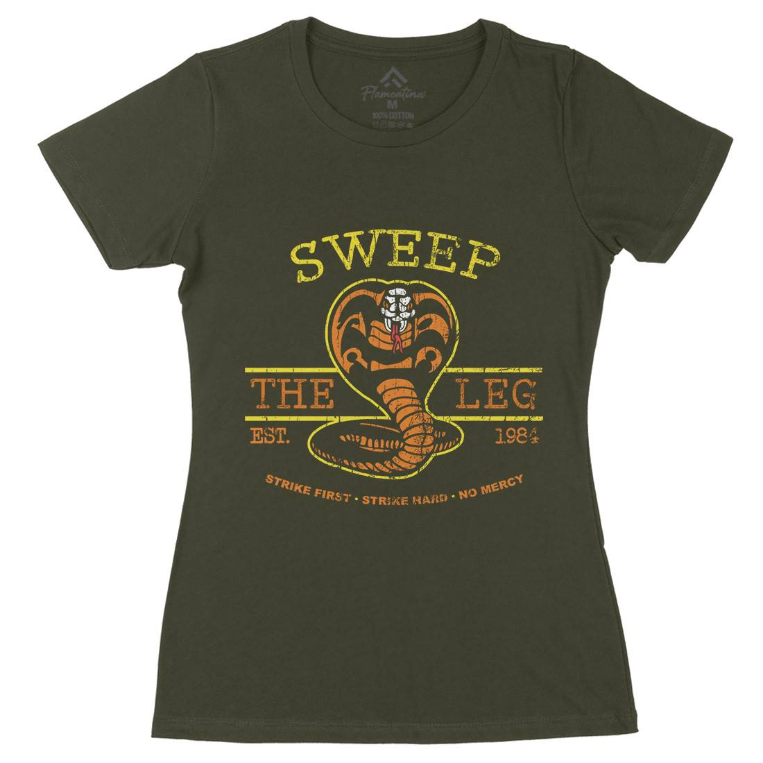 Sweep The Leg Womens Organic Crew Neck T-Shirt Sport D248