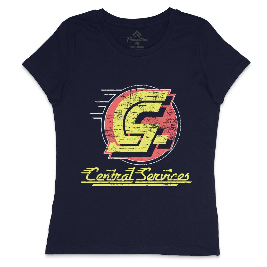 Central Services Womens Crew Neck T-Shirt Space D250