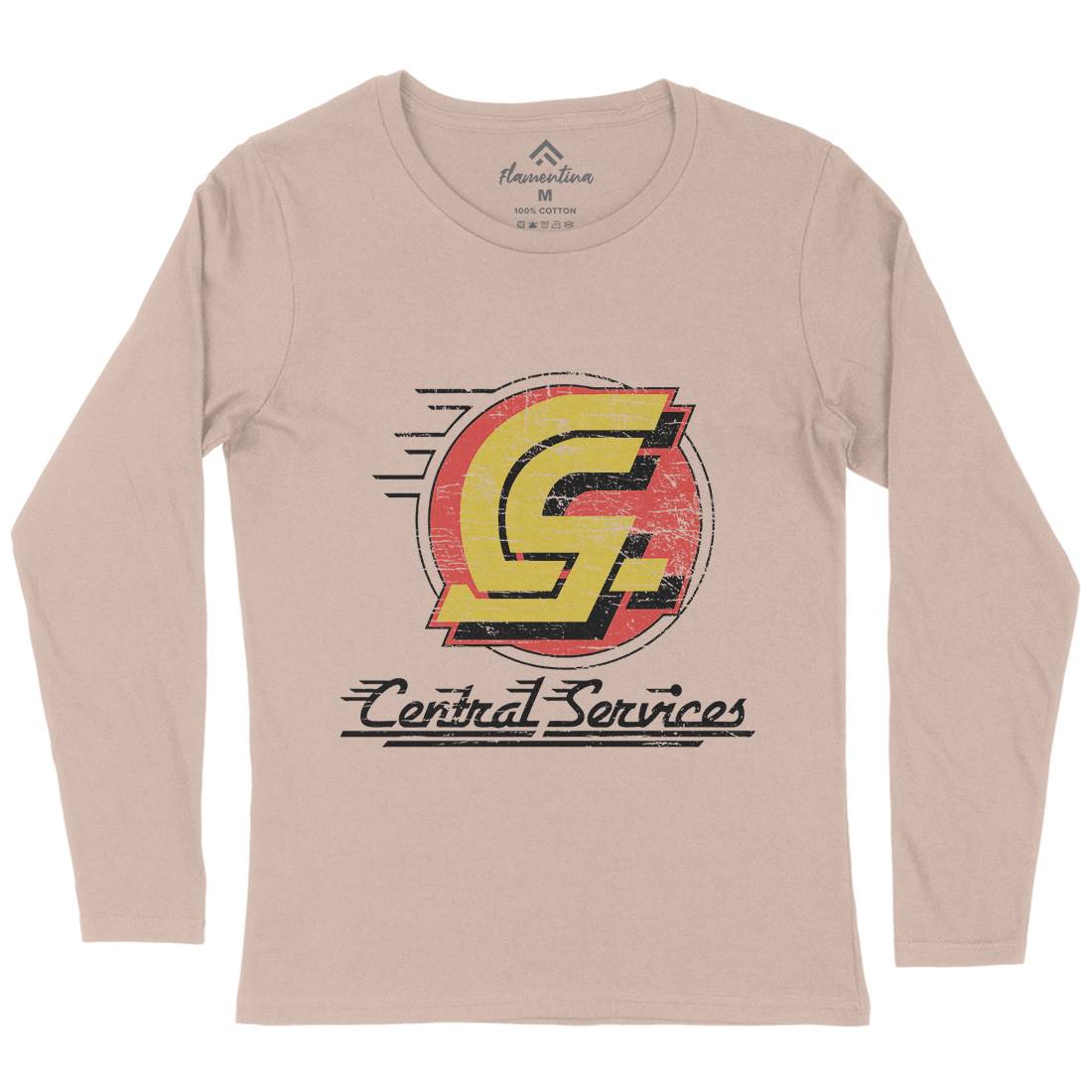 Central Services Womens Long Sleeve T-Shirt Space D250