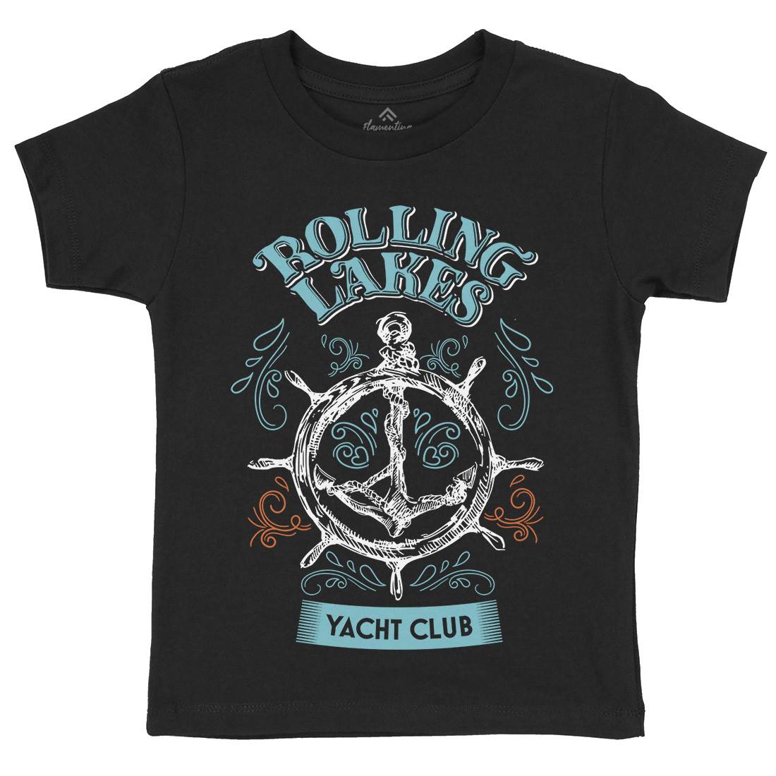 Rolling Lakes Yacht Club Kids Crew Neck T-Shirt Horror D252