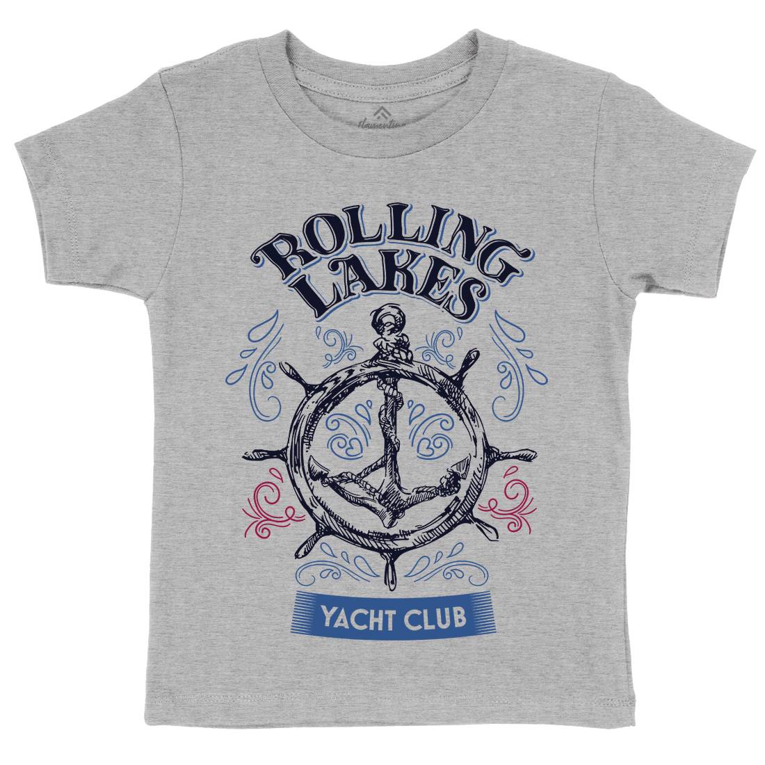 Rolling Lakes Yacht Club Kids Crew Neck T-Shirt Horror D252