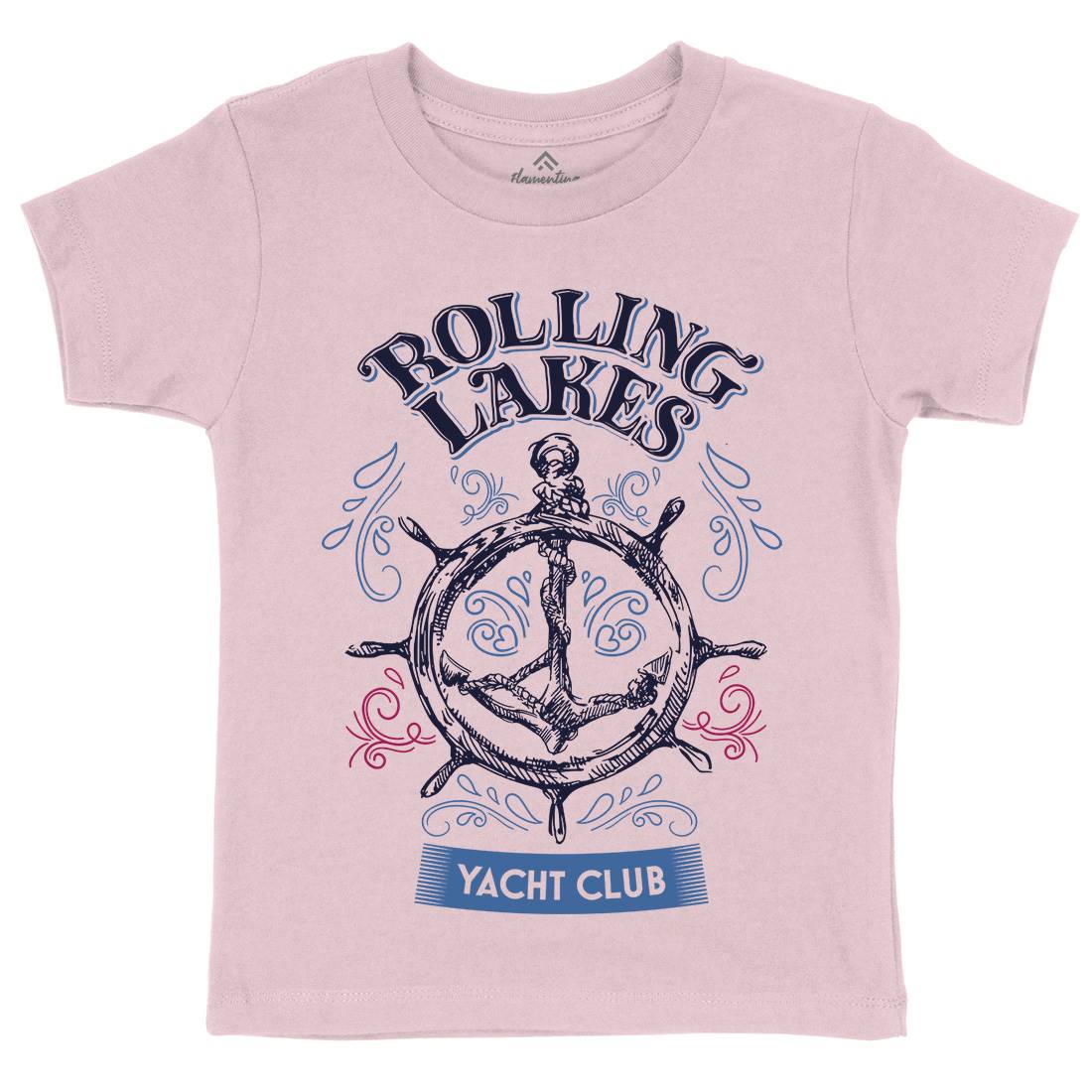 Rolling Lakes Yacht Club Kids Crew Neck T-Shirt Horror D252