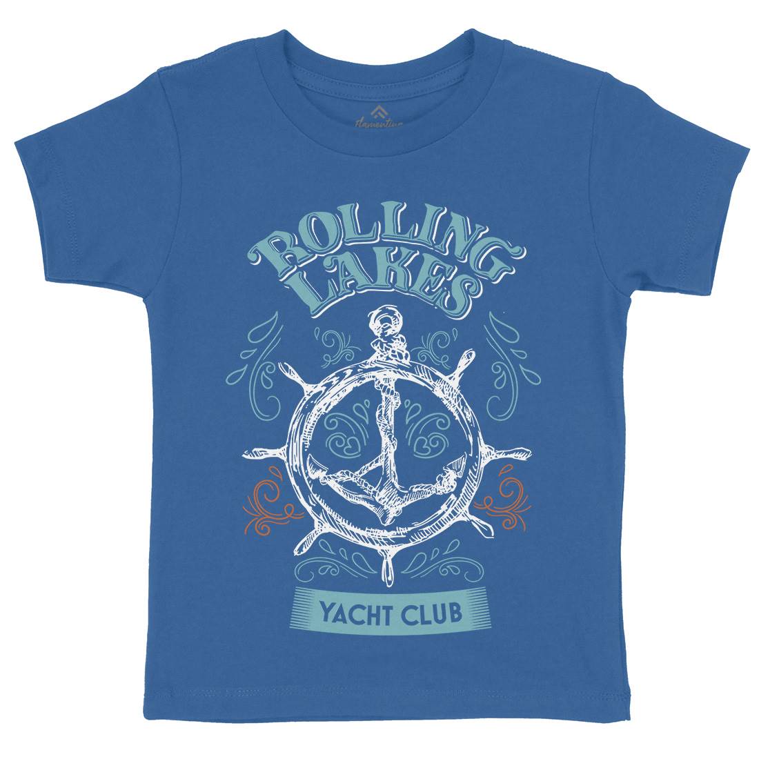 Rolling Lakes Yacht Club Kids Crew Neck T-Shirt Horror D252