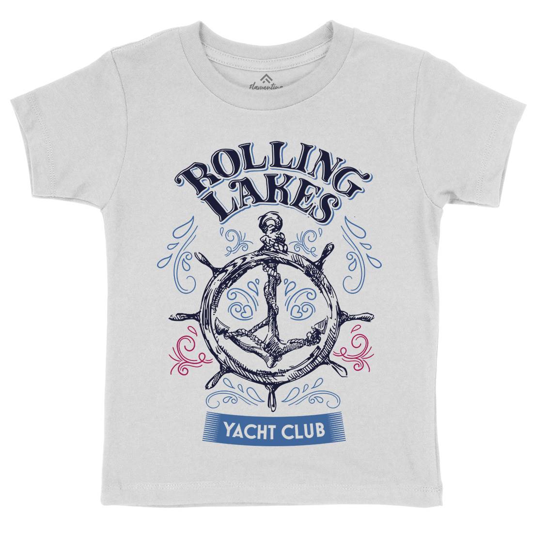 Rolling Lakes Yacht Club Kids Crew Neck T-Shirt Horror D252