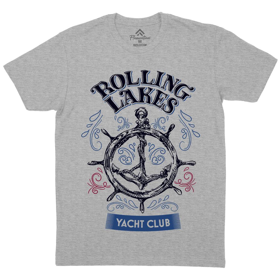 Rolling Lakes Yacht Club Mens Crew Neck T-Shirt Horror D252