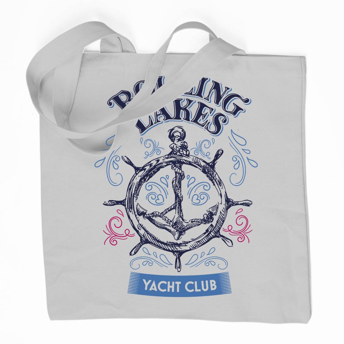 Rolling Lakes Yacht Club Organic Premium Cotton Tote Bag Horror D252