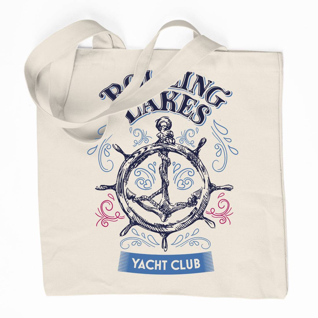 Rolling Lakes Yacht Club Organic Premium Cotton Tote Bag Horror D252