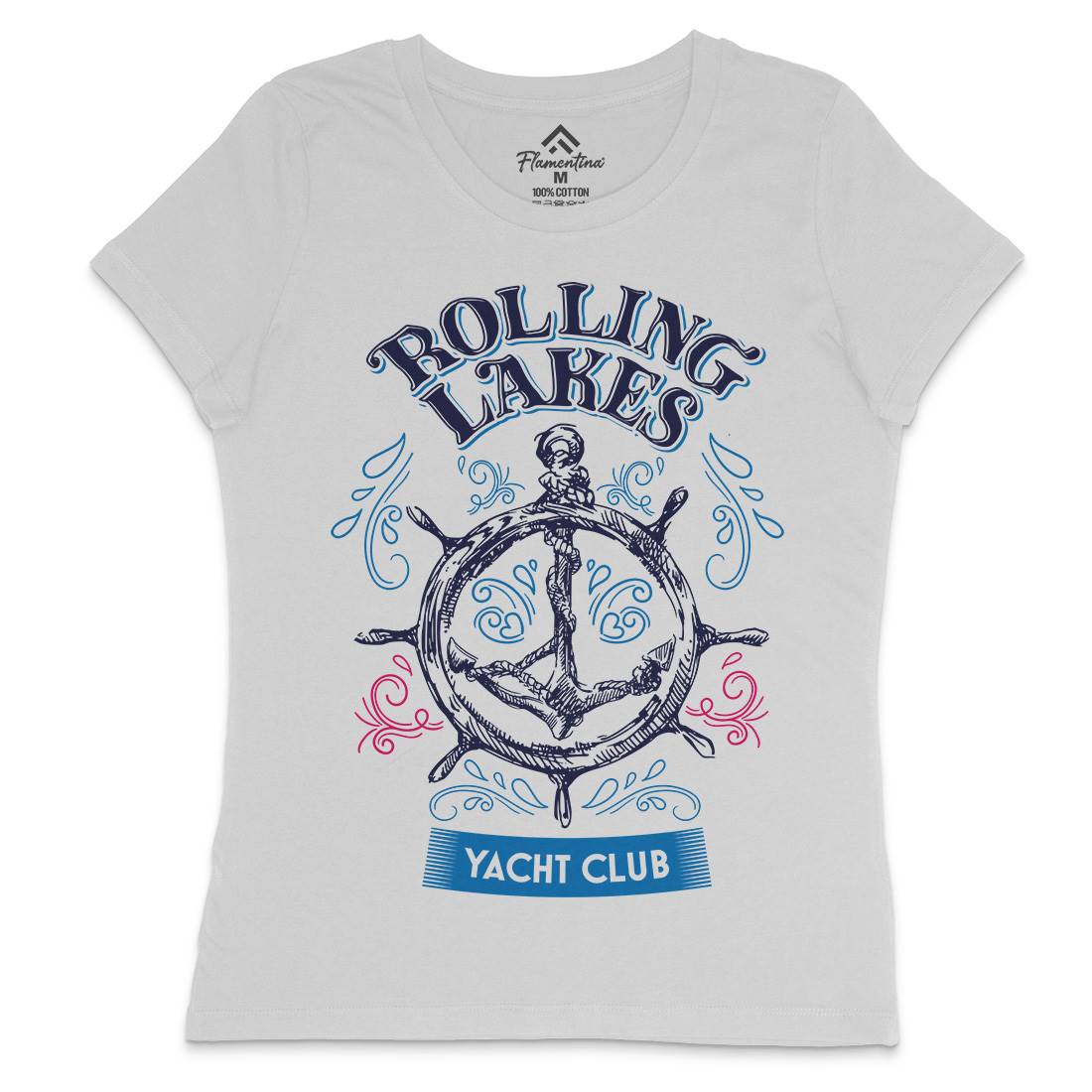 Rolling Lakes Yacht Club Womens Crew Neck T-Shirt Horror D252