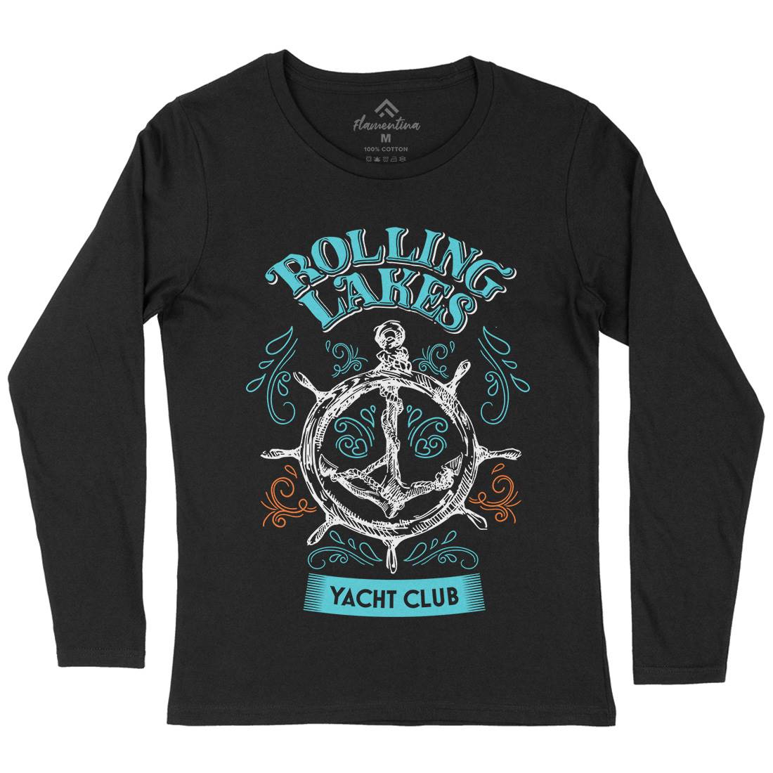 Rolling Lakes Yacht Club Womens Long Sleeve T-Shirt Horror D252